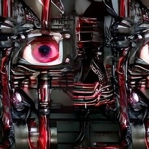 8 biomechanical circuit board eyes eyeballs red black tubes cables wires demons aliens monsters body horror sci-fi science fiction futuristic machines Halloween cybernetics scary horrifying morbid macabre spooky eerie frightening disgusting grotesque heav