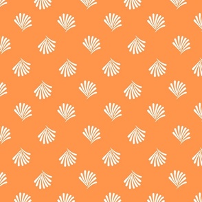 Art Deco Fan Flutter! - papaya orange, small 