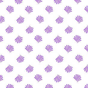 Art Deco Fan Flutter! - bubblegum purple on white, small 