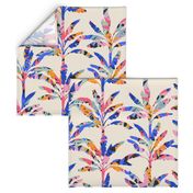 Colorful Palm Trees on Cream / Large