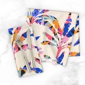 Colorful Palm Trees on Cream / Large