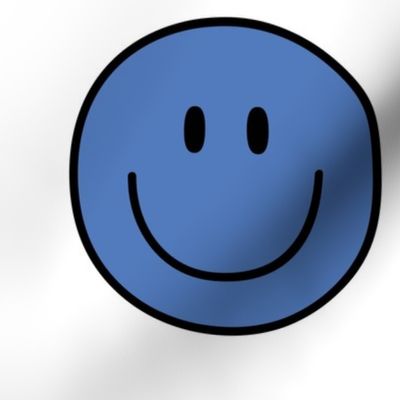 happy face smiley guy blue 6 inch - 9 inch block