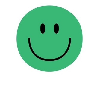 happy face smiley guy green 6 inch - 9 inch block no outline