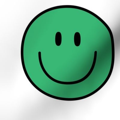happy face smiley guy green 6 inch - 9 inch block