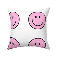 happy face smiley guy light pink 6 inch - 9 inch block