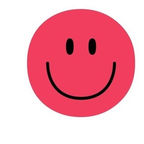 happy face smiley guy red 6 inch - 9 inch block no outline