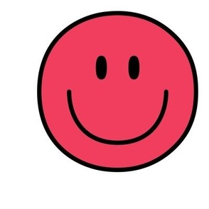 happy face smiley guy red 6 inch - 9 inch block