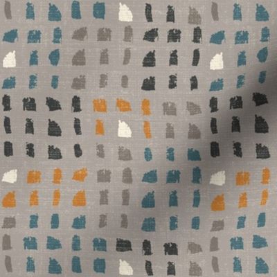 Autumn Check - Multi-Color on Light Gray - Medium