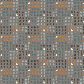 Autumn Check - Multi-Color on Dark Gray - Medium