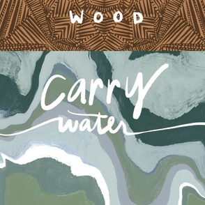 Chop wood carry water inspirational wallhanging 