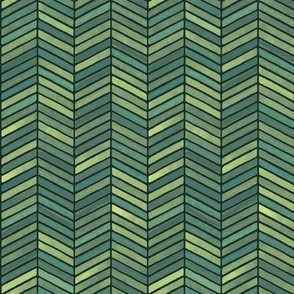 Chevron Watercolor Pine and Honeydew Medium 