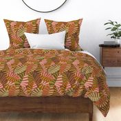 FOLIAGE PATTERN-TERRACOTTA