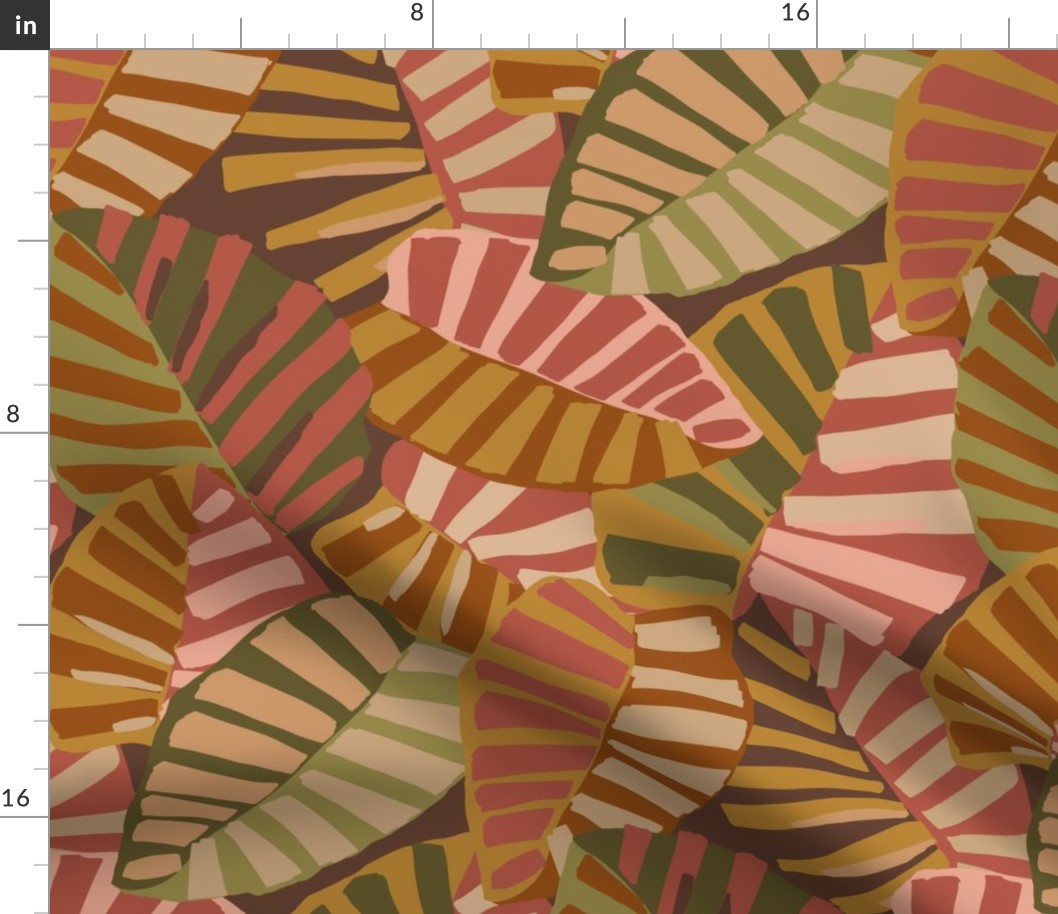 FOLIAGE PATTERN-TERRACOTTA