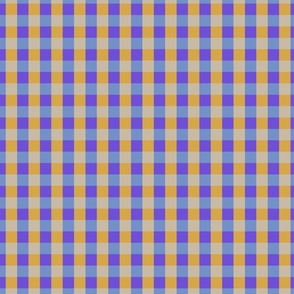 checkered print in purple, blue, and yellow by rysunki_malunki
