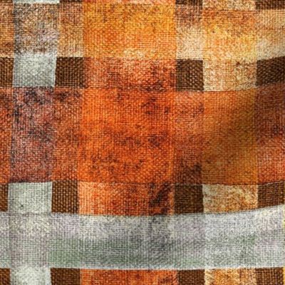 Rustic Farmhouse Check in Earthy Browns - large