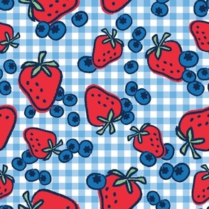 Berry Berry Gingham - Large Scale