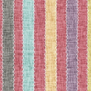 1. Stripes Stitched with Zigzag Stitching
