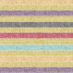 6. Stripes Stitched with Zigzag Stitching