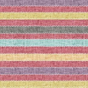 1, Stripes Stitched with Zigzag Stitching