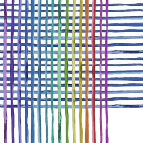watercolor stripe rainbow