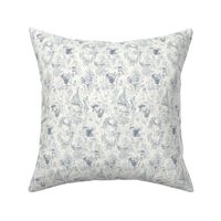 Country Dog Toile Grey Small Rotated