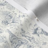 Country Dog Toile Grey Small Rotated