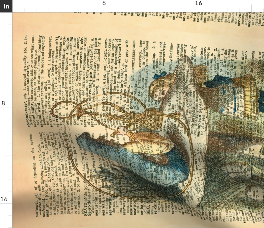 Alice in Wonderland Dictionary Art - The Caterpillar