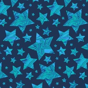 Marbled stars deep blue sea size L