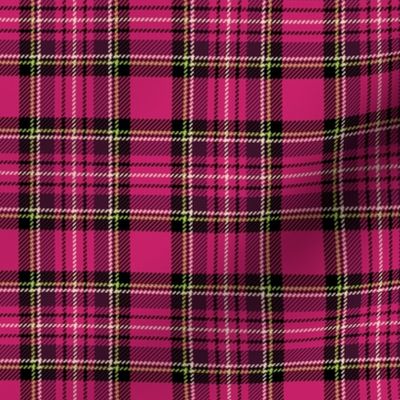 ★ HOT PINK TARTAN M ★ Royal Stewart inspired / Medium Scale (3") / Collection : Plaid ’s not dead – Classic Punk Prints