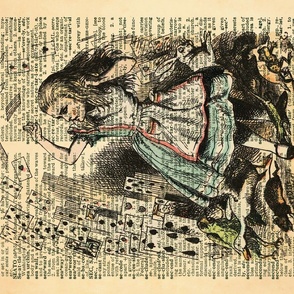 Alice in Wonderland Dictionary Art - Just a Pack of Cards