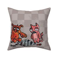 Monster Checkers (gray)