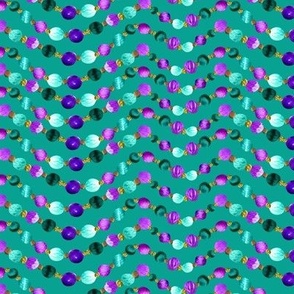 3080 small - Mardi Gras Bead Chevron on Water Garden Teal