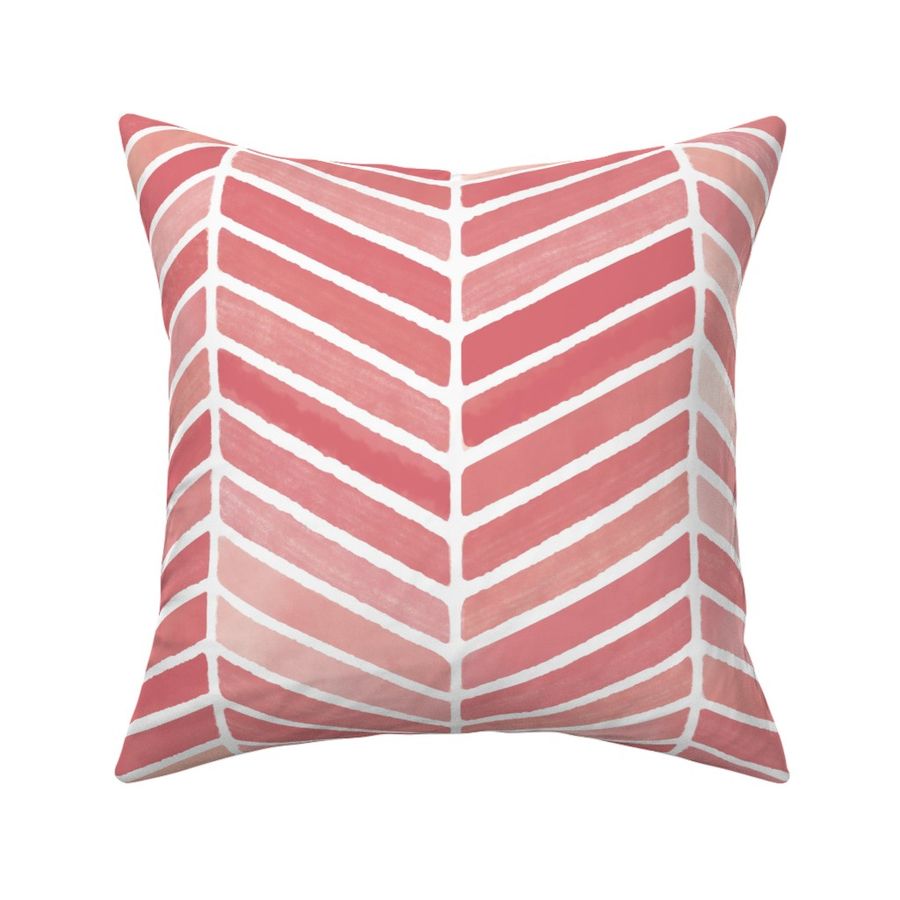 Chevron Watercolor Watermelon Large 