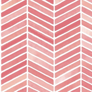 Chevron Watercolor Watermelon Large 