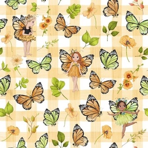 Cheerful check butterflies