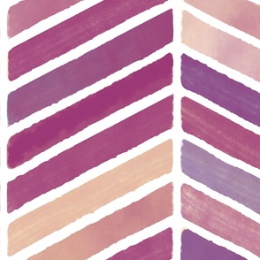 Chevron Watercolor Berry Large