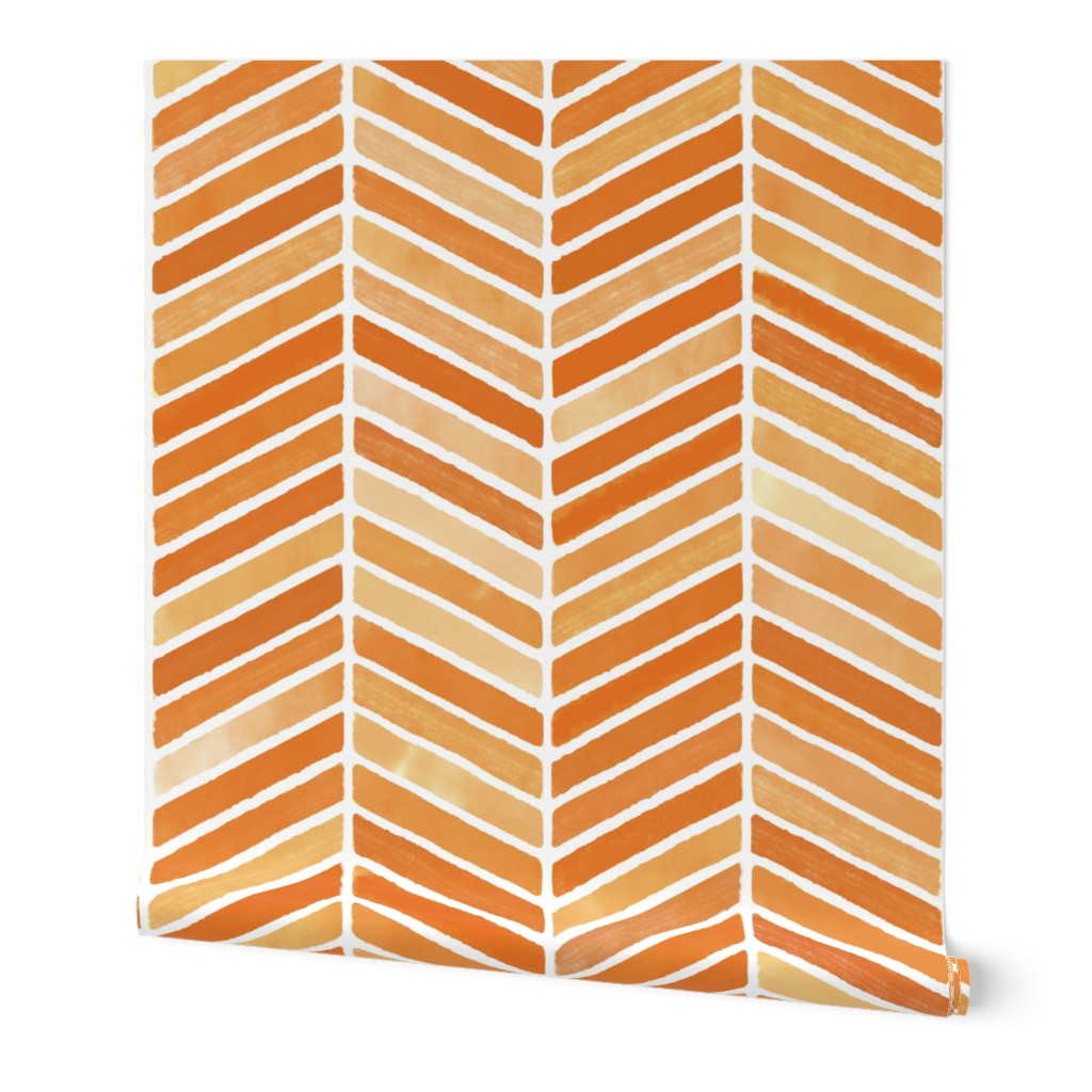 Chevron Watercolor Carrot Medium 