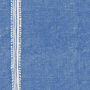 Linen Tassel Stripe - Cornflower Blue