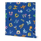 Alphabet Animals Blue - Medium