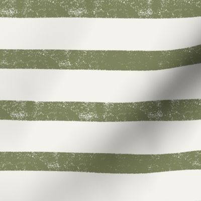 Dark Green Horizontal Beach Stripes - Medium