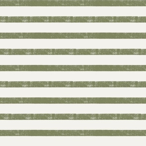 Dark Green Horizontal Beach Stripes - Medium