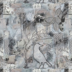 Grey Bird Collage