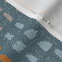 Autumn Check - Multi-Color on Dark Teal - Large