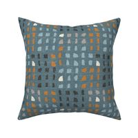 Autumn Check - Multi-Color on Dark Teal - Large