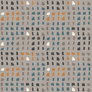 Autumn Check - Multi-Color on Light Gray - Large