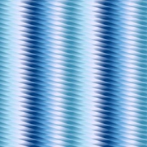 Twisted Op Art Vertical Stripe in Blue and Turquoise