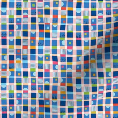 Ditsy | Courtyard Cheerful Checks | Multicolor White ©designsbyroochita