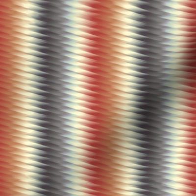 Twisted Op Art Vertical Stripe in Red and Gray