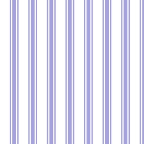 Lilac Ticking Stripe on White