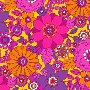 Groovy Blooms (Pink, Orange, Purple)
